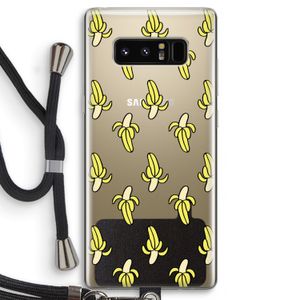 Bananas: Samsung Galaxy Note 8 Transparant Hoesje met koord