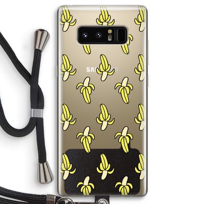 Bananas: Samsung Galaxy Note 8 Transparant Hoesje met koord