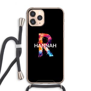 Abstract Spectrum: iPhone 11 Pro Max Transparant Hoesje met koord