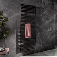 Handdoekradiator HSK Line Aero | 50x180 cm | CV en/of electrische werking | Mat zwart