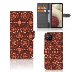 Samsung Galaxy A12 Telefoon Hoesje Batik Brown