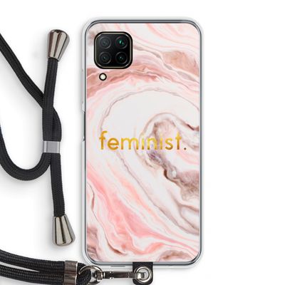 Feminist: Huawei P40 Lite Transparant Hoesje met koord