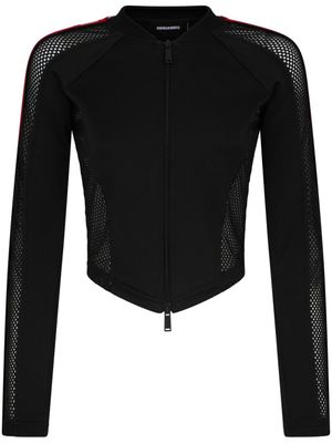 DSQUARED2 veste zippée à bande logo - Noir