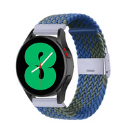 Braided nylon bandje - Groen / blauw - Samsung Galaxy watch 7 - 40mm / 44mm