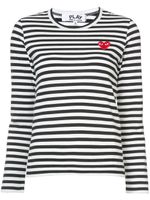 Comme Des Garçons Play t-shirt rayé à manches longues - Noir - thumbnail