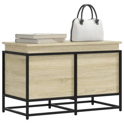 VidaXL Opbergbox met deksel 80x40x51,5 cm bewerkt hout sonoma eiken