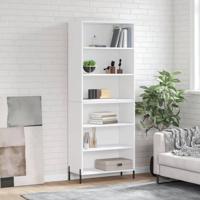 Hoge kast 69,5x32,5x180 cm bewerkt hout wit