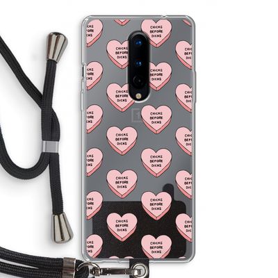 Chicks before dicks: OnePlus 8 Transparant Hoesje met koord