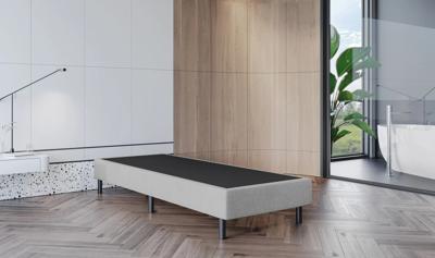 OP=OP Vaste Boxspring Box Zonder Matras 90 x 200 Grijs - Extra verhoogd