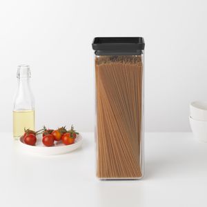 Brabantia Tasty+ pot Vierkant Kunststof Zwart, Transparant