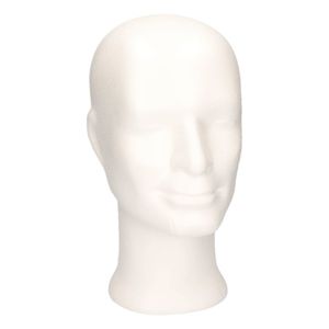 3x stuks beschilderbare piepschuim hoofden 33 cm heren