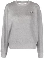 Maison Kitsuné sweat en coton à patch renard - Gris - thumbnail