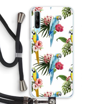 Kleurrijke papegaaien: Huawei P Smart Pro Transparant Hoesje met koord