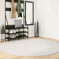 Vloerkleed OVIEDO laagpolig Ø 200 cm crèmekleurig