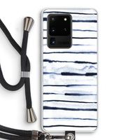 Ink Stripes: Samsung Galaxy S20 Ultra Transparant Hoesje met koord Ink Stripes: Samsung Galaxy S20 Ultra Transparant Hoesje met koord