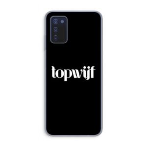 Topwijf Zwart: Samsung Galaxy A03s Transparant Hoesje
