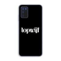 Topwijf Zwart: Samsung Galaxy A03s Transparant Hoesje