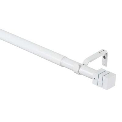 Gordijnroede 28 mm Amsterdam complete set - wit - 110-200 cm