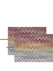 Missoni Home lot de deux napperons à imprimé zigzag - Rouge