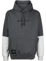 izzue hoodie à détail de patch - Gris