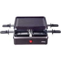 WEASY LUGA40 - Raclette en grill voor 4 personen - 600W - Antiaanbaklaag - 19,7x19,7cm - Afneembare plaat