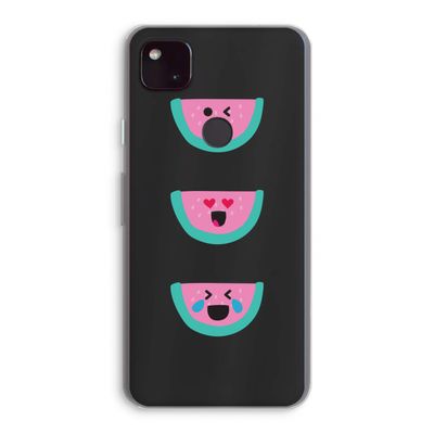 Smiley watermeloen: Google Pixel 4a 5G Transparant Hoesje