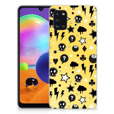 Silicone Back Case Samsung Galaxy A31 Punk Geel Silicone Back Case Samsung Galaxy A31 Punk Geel
