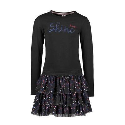 B.Nosy jurk met all over print zwart