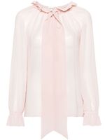 P.A.R.O.S.H. blouse Georgette à effet de transparence - Rose