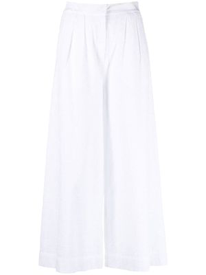 Karl Lagerfeld pantalon ample en broderie anglaise - Blanc