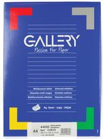 Gallery witte etiketten ft 48,3 x 25,4 mm (b x h), ronde hoeken, doos van 4.400 etiketten - thumbnail
