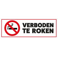 Sticker verboden te roken 6.5 x 19.6 cm rechthoek