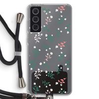 Small white flowers: Samsung Galaxy S21 FE Transparant Hoesje met koord