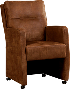 Leren eetkamerfauteuil sharp 584 bruin, bruin leer, bruine keukenstoelen