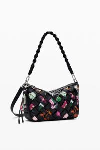 Bloemen handtas - BLACK - U