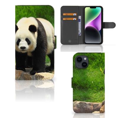 iPhone 15 | Telefoonhoesje | Met pasjeshouder | Panda