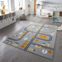 Vloerkleed Kids Town Grijs 160x220 Cm Laagpolig Home Collectie - Dekbed-Discounter.nl