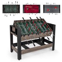 3-in-1 Draaibare Speeltafel Combitafel met Tafelvoetbal Biljart en Tafeltennis