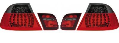 Set LED Achterlichten passend voor BMW 3-Serie E46 Sedan 1998-2001 - Rood/Smoke DLBMR26S