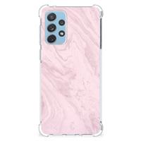 Samsung Galaxy A73 Anti-Shock Hoesje Marble Pink - Origineel Cadeau Vriendin