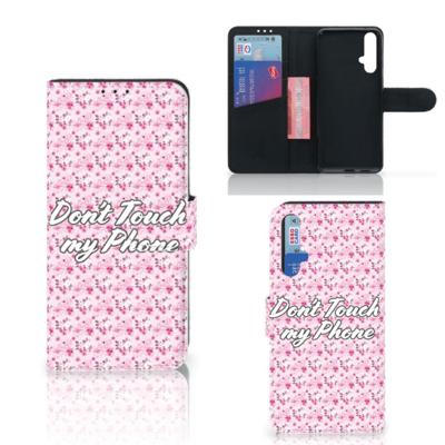 Honor 20 Portemonnee Hoesje Flowers Pink DTMP Honor 20 Portemonnee Hoesje Flowers Pink DTMP
