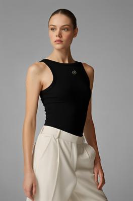 Msch Copenhagen Mschgubbe Rasmia Icon Sl Top Tops En Singlets Black B White