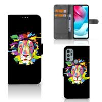 Motorola Moto G60s Leuk Hoesje Lion Color