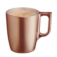 Koffiemokken Monaco - 1x stuks - Hard Glas - caramel bruin - 250 ml - 9 cm - Flashy metallic finish Koffiemokken Monaco - 1x stuks - Hard Glas - caramel bruin - 250 ml - 9 cm - Flashy metallic finish