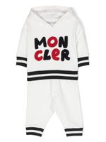 Moncler Enfant survêtement à logo appliqué - Blanc