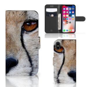 Apple iPhone X | Xs Telefoonhoesje met Pasjes Cheetah