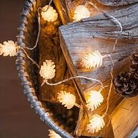 1pc dennenappel lichtslingers, 10 leds op batterijen, patiotuin huisdecor, slaapkamerdecor, huwelijksdecor, partijkerstmisdecor partijdecor miniinthebox