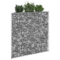 VidaXL Gabion plantenbak trapezium 100x20x100 cm gegalvaniseerd staal
