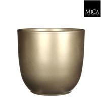 Tusca pot rond goud h20xd22,5 cm Mica Decorations - Mica decorations