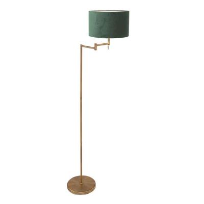 Steinhauer VloerlampBella brons met groene kap - 3872BR
